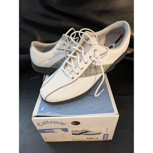 Callaway Savory 7.5 M‎ W414 White Silver Women Golf Shoes Box NEW